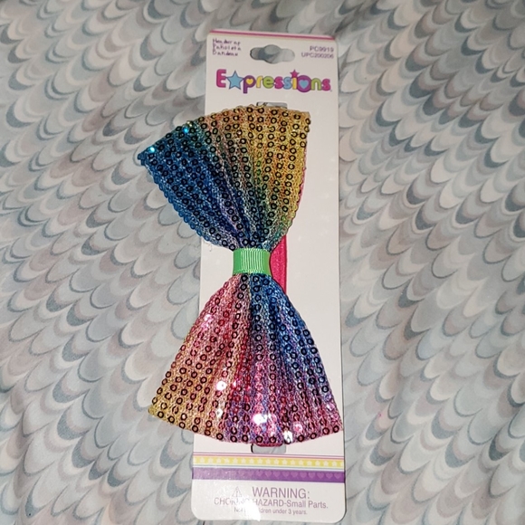 Rainbow bow headband - Picture 2 of 4